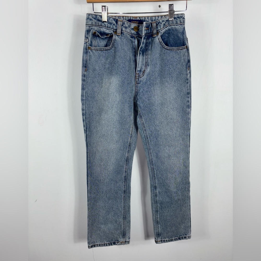 BNWT Cavalli Class Light Blue highrise cropped jeans FREE SHIPPING